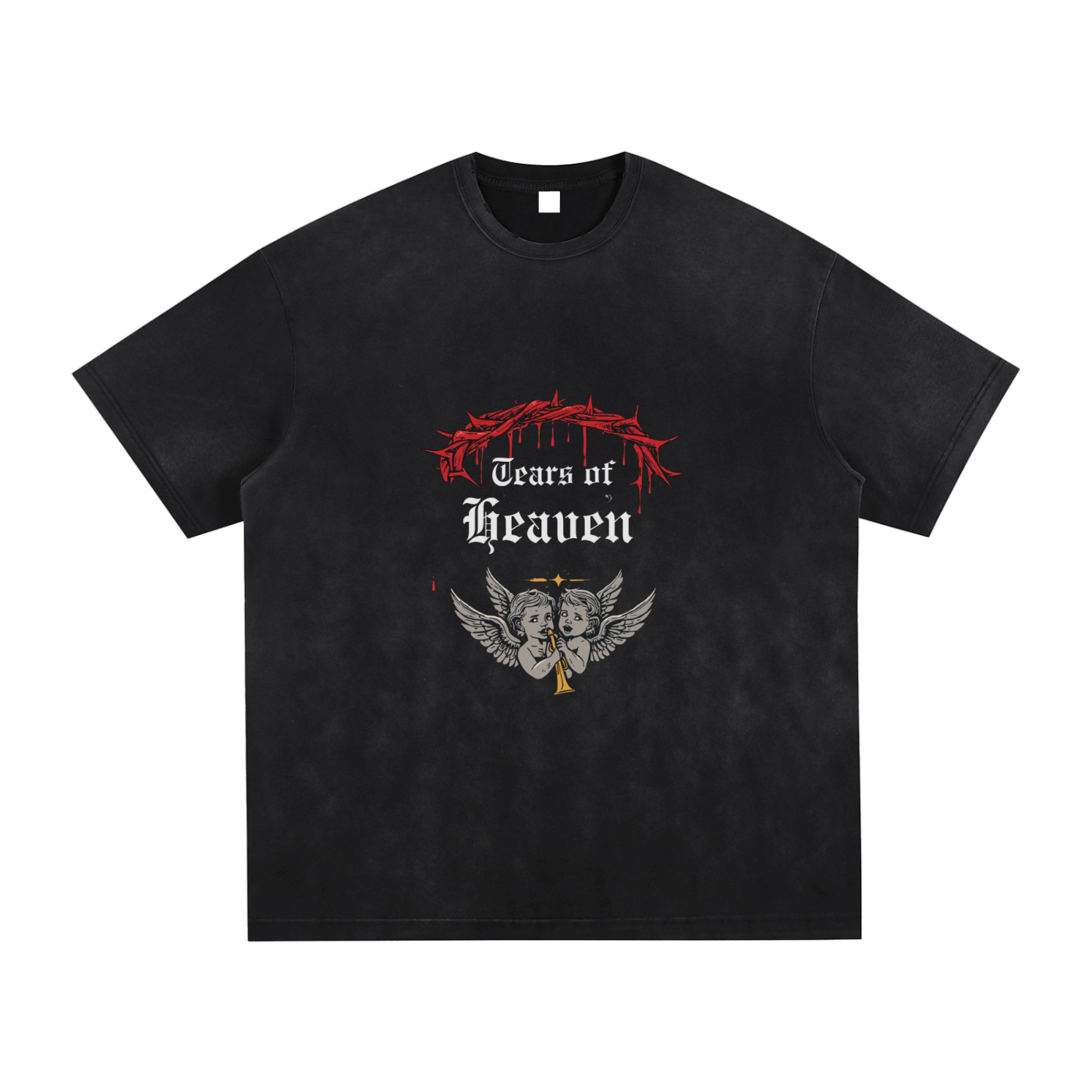 Tears Of Heaven Vintage Washed Hand-Frayed T-Shirt