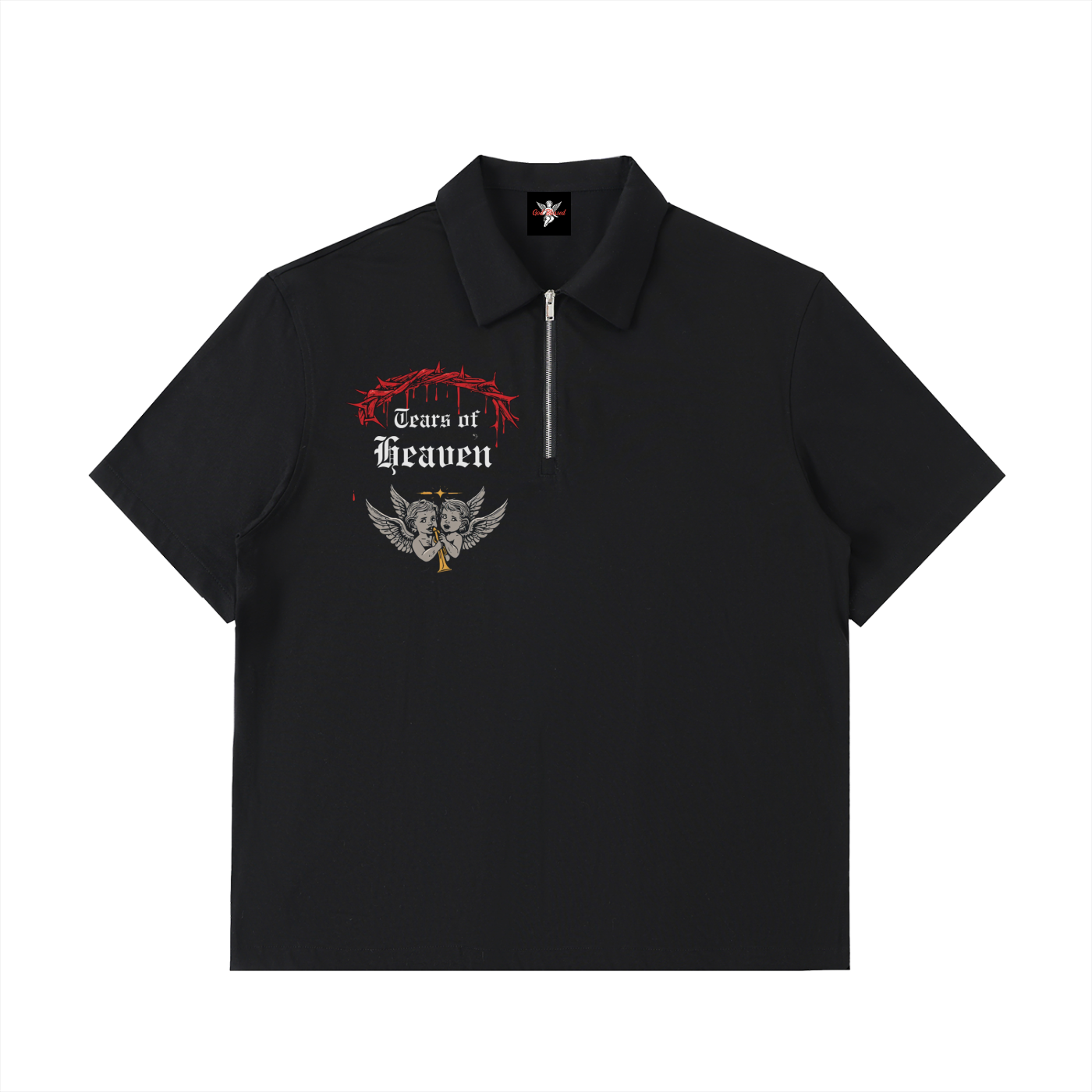 Half-Zip Cotton Polo Shirt