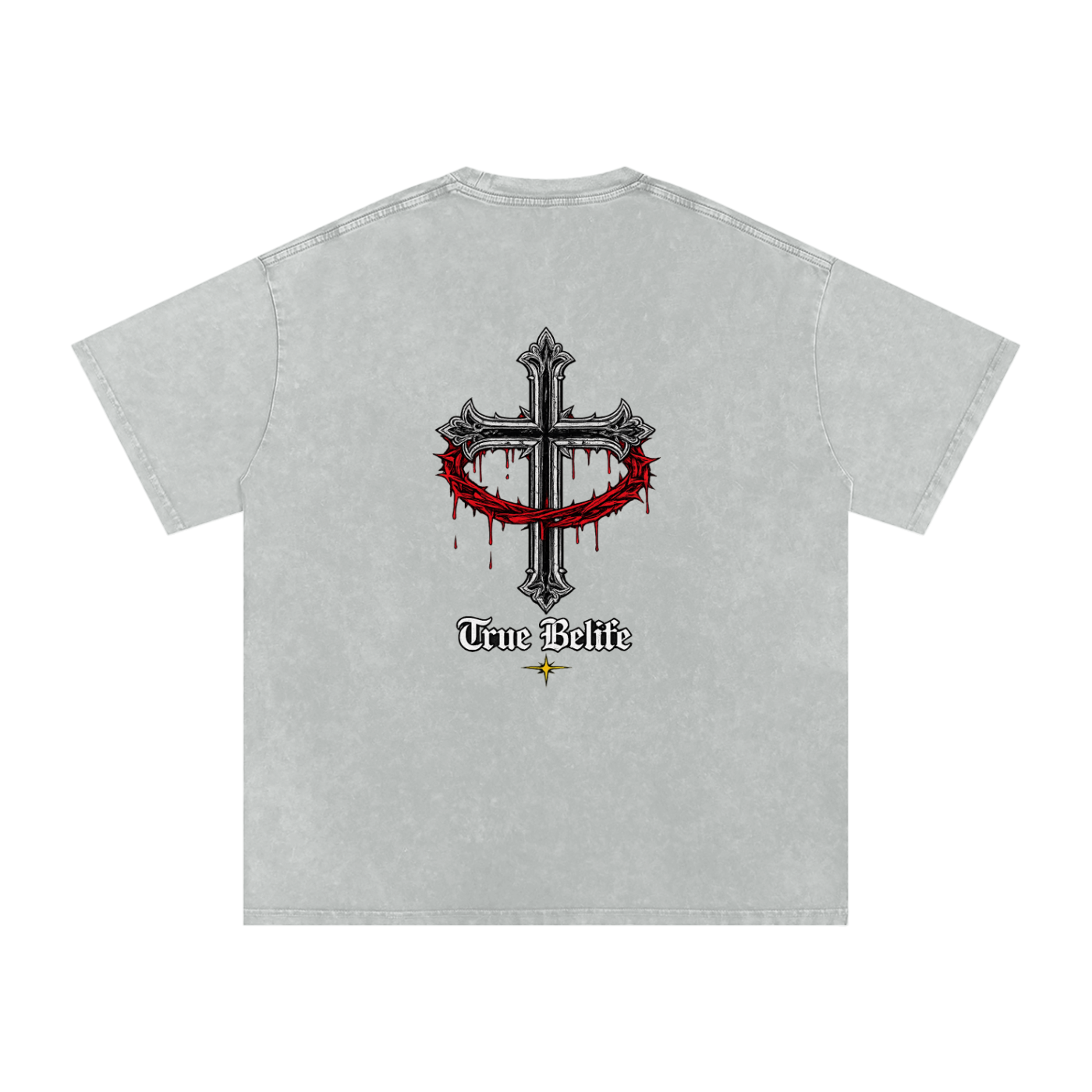 Tears Of Heaven Snow Washed Oversized Cotton T-Shirt