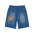 Tears Of Heaven Rectangle Patch Monkey Washed Shorts