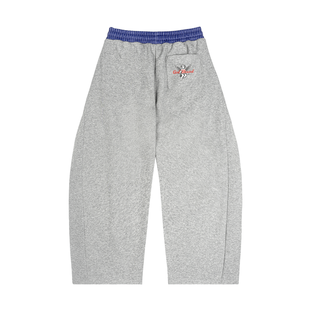 Tears Of Heaven Plaid Waistband Barrel Sweatpants