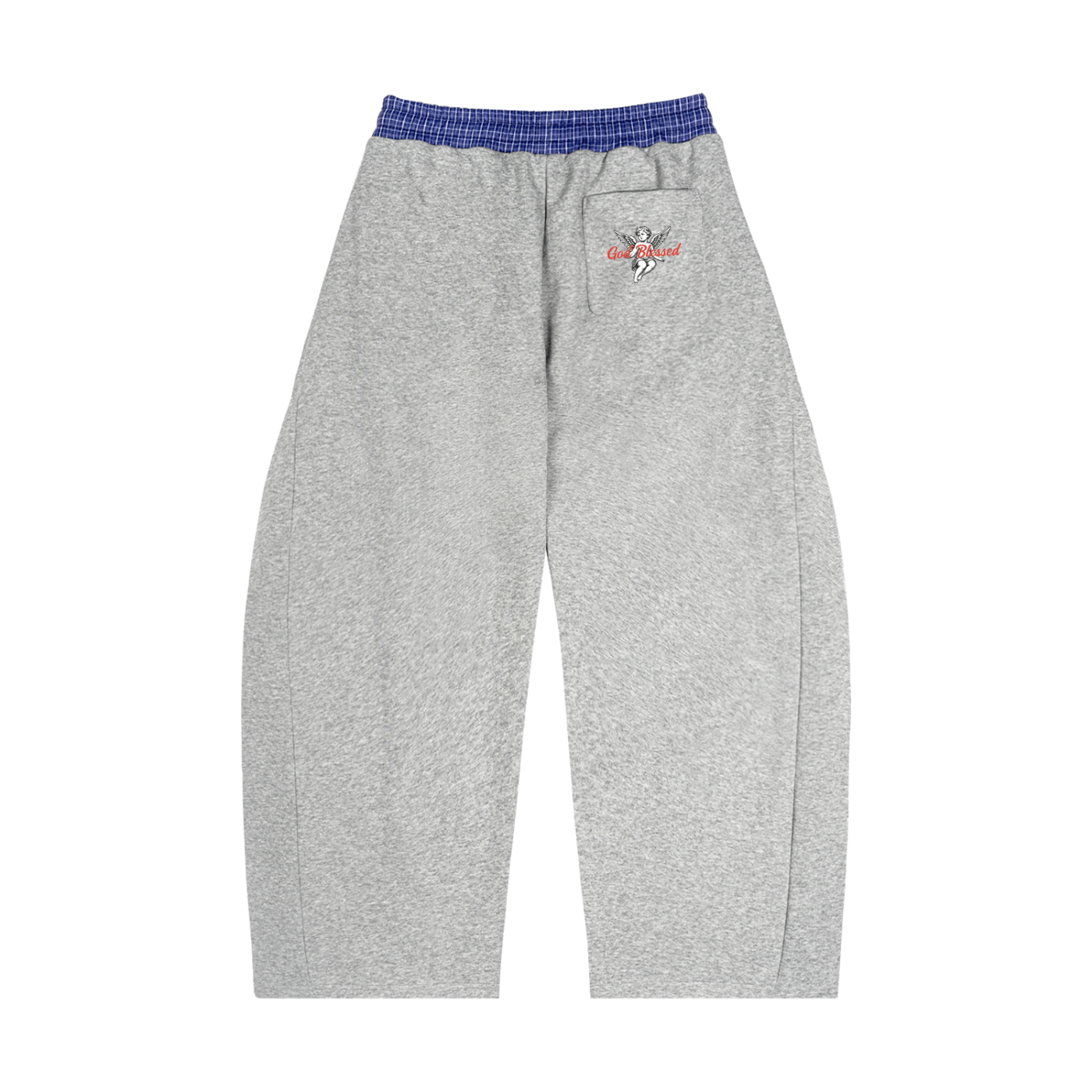 Tears Of Heaven Plaid Waistband Barrel Sweatpants